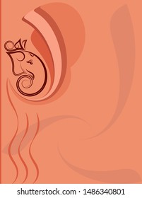 Wedding Invitation Card Ganesha Vector Art Illustration