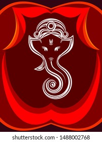 Wedding Invitation Card Ganesha Vector Art Illustration