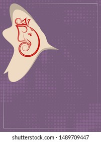 Wedding Invitation Card Ganesha Vector Art Illustration
