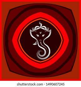 Wedding Invitation Card Ganesha Vector Art Illustration