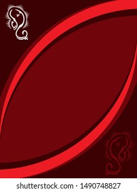 Wedding Invitation Card Ganesha Vector Art Illustration