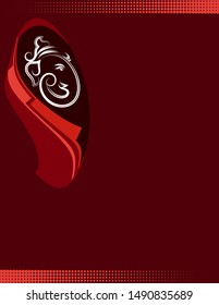 Wedding Invitation Card Ganesha Vector Art Illustration