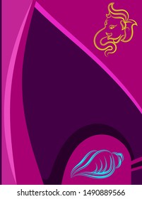 Wedding Invitation Card Ganesha Vector Art Illustration
