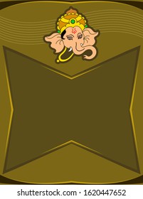 Wedding Invitation Card Ganesha Vector Art Illustration