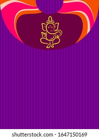 Wedding Invitation Card Ganesha Vector Art Illustration