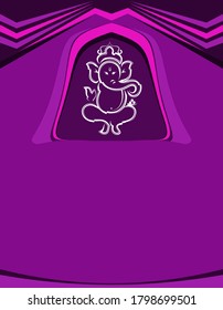 Wedding Invitation Card Ganesha Vector Art Illustration
