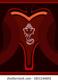 Tarjeta de invitación de boda Ilustración de arte del vector Ganesha
