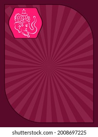 Wedding Invitation Card Ganesha Vector Art Illustration