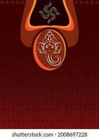Tarjeta de invitación de boda Ilustración de arte del vector Ganesha