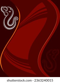 Wedding Invitation Card Ganesha Vector Art Illustration