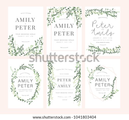 Similar – Image, Stock Photo Border with Watercolor fern and botanical green leaves isolated illustration, wedding