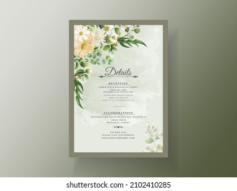 Wedding invitation card greenery eucalyptus