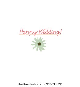 Wedding invitation card Happy wedding! 