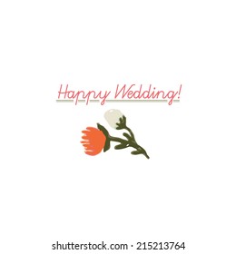Wedding invitation card Happy wedding! 