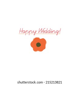 Wedding invitation card Happy wedding! 