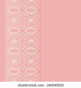 Wedding invitation card with lace pattern, greeting card design, beautiful luxury postcard, ornate brochure page cover, vector abstract geometric background