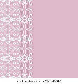 Wedding invitation card with lace pattern, greeting card design, beautiful luxury postcard, ornate brochure page cover, vector abstract geometric background