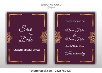  Wedding invitation card lovely couple celebration design 