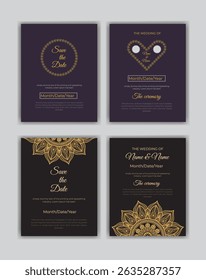  Wedding invitation card lovely couple celebration design 