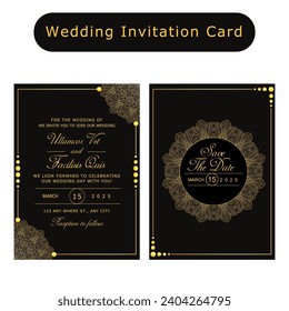 Wedding Invitation Card Luxury Background Design