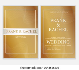 wedding invitation card with luxury and elegant background