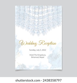 Wedding Invitation Card with Luxury Template. Illustrator and designer. Wedding Invites, save the date, Birthday Invites, Video Invites, E-Cards.