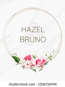 Wedding invitation card mockup vector