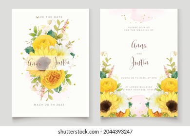 Wedding Invitation Card. modern card Design Vector template