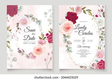 Tarjeta de invitación de boda. plantilla moderna de vectores de diseño de tarjeta