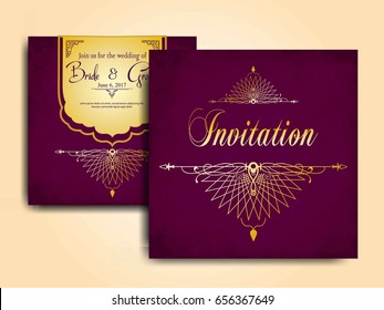 Wedding Invitation Card For Muslim Community.