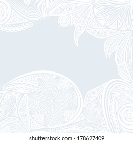Wedding invitation card nature pattern background vector illustration
