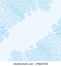 Wedding invitation card nature pattern background vector illustration