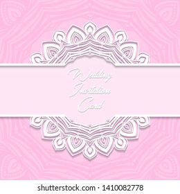 wedding invitation card paper cut design