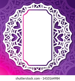 wedding invitation card paper cut design