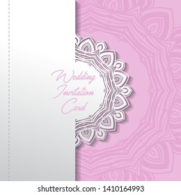 wedding invitation card paper cut design