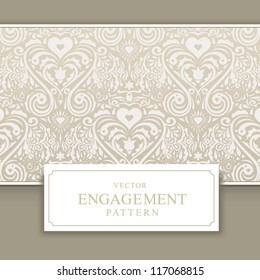 Wedding invitation card with pattern