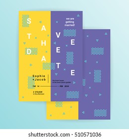 Wedding Invitation Card or Poster Template, Wedding cards design set, Modern Abstract Background, Corporate Template.