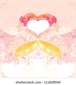  wedding Invitation card with rings