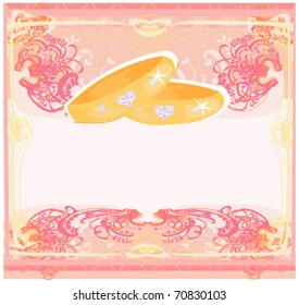 wedding Invitation card with rings