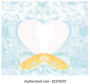 wedding Invitation card with rings