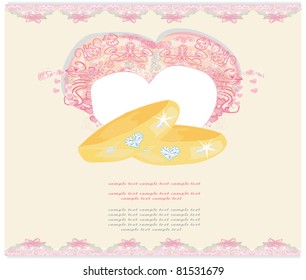 wedding Invitation card with rings