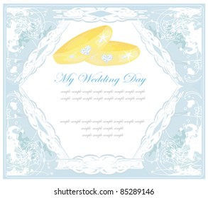 wedding Invitation card with rings