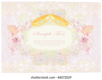 wedding Invitation card with rings