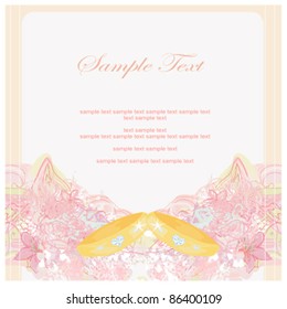 wedding Invitation card with rings