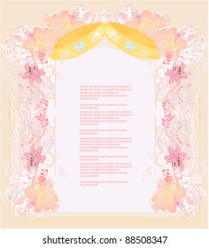 wedding Invitation card with rings