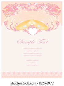 wedding Invitation card with rings