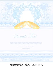 wedding Invitation card with rings