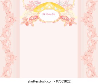 wedding Invitation card with rings