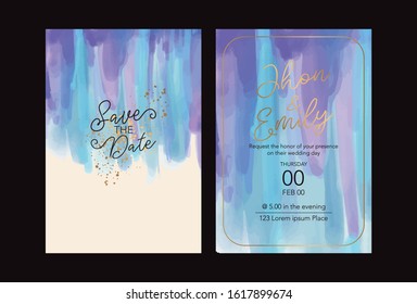  wedding Invitation card, save the date, thank you, rsvp template. Vector. 