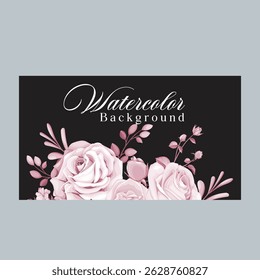 Wedding Invitation card  save the date, thank you, rsvp card Design template. Vector. Anemone flower, silver dollar, leaves, Wax flower. Watercolor styles.
